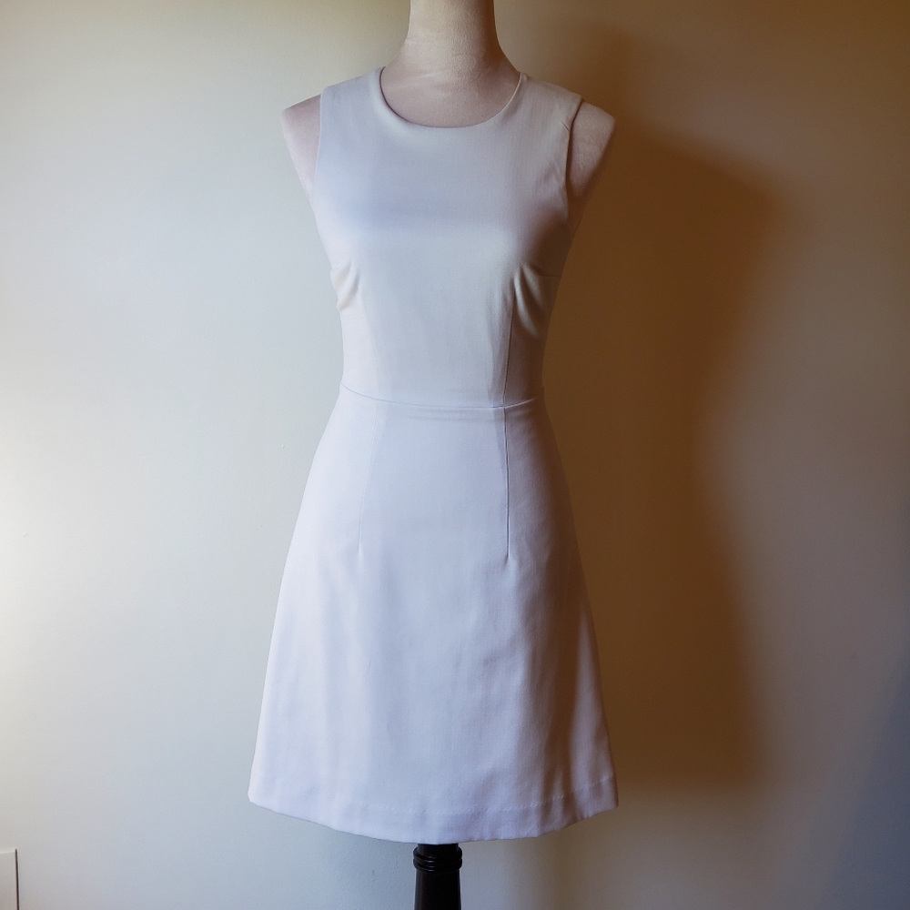 H&M Women's Sleeveless Sheath Dress, Size 4 (34), Cream/Beige